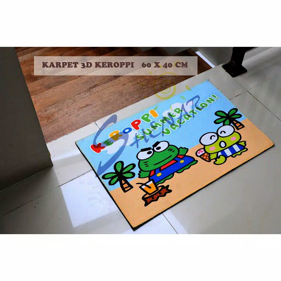 KESET KAKI BAHAN HALUS LEMBUT GAMBAR 3D  DISNEY HELLO KITTY/KEROPPI/ PRINCESS/FROZEN