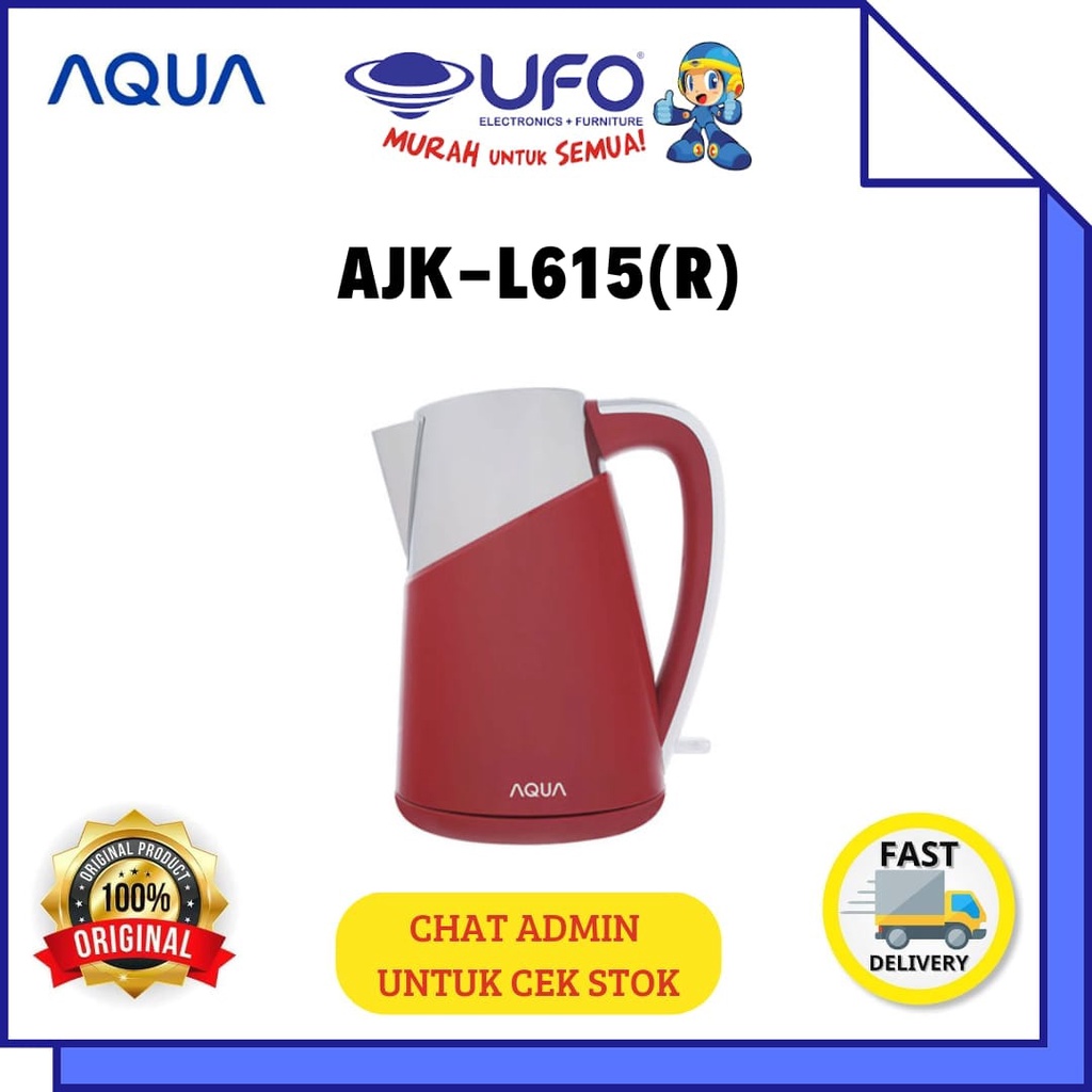 AQUA ELECTRIC KETLLE 1.7 LITER AJK-L615(R)- MERAH