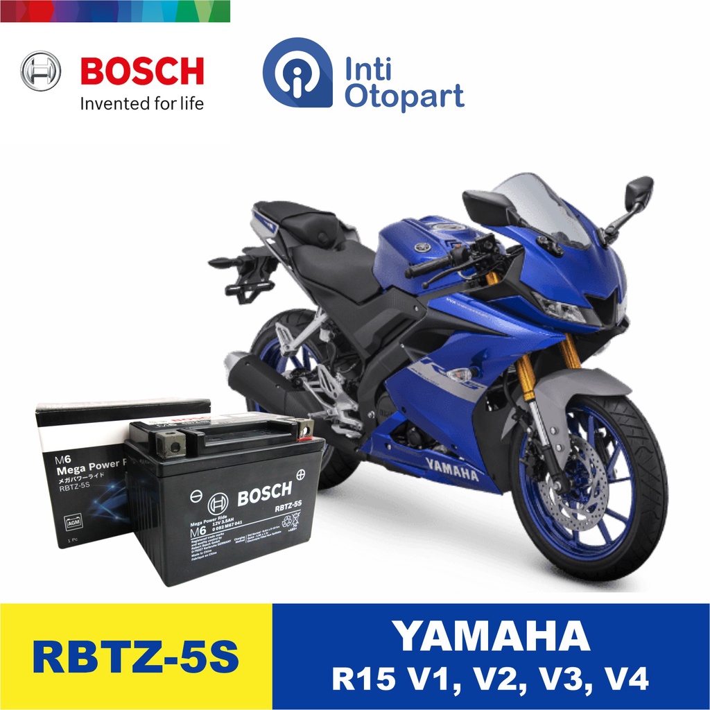 Jual Accu Aki RBTZ-5S Motor YAMAHA R15 V1 V2 V3 V4 ORIGINAL BOSCH