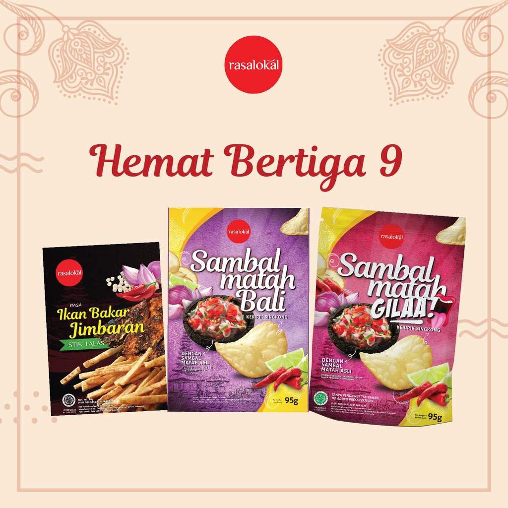 

Rasalokal Paket Bertiga 9 - Sambal Matah Bali - Sambal Matah Gila - Ikan Bakar Jimbaran