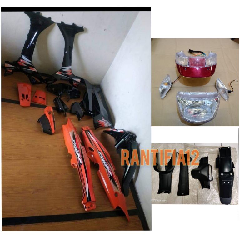 cover bodi Fizr full set halus kasar lampu full set bodi Fizr milenium orange hitam