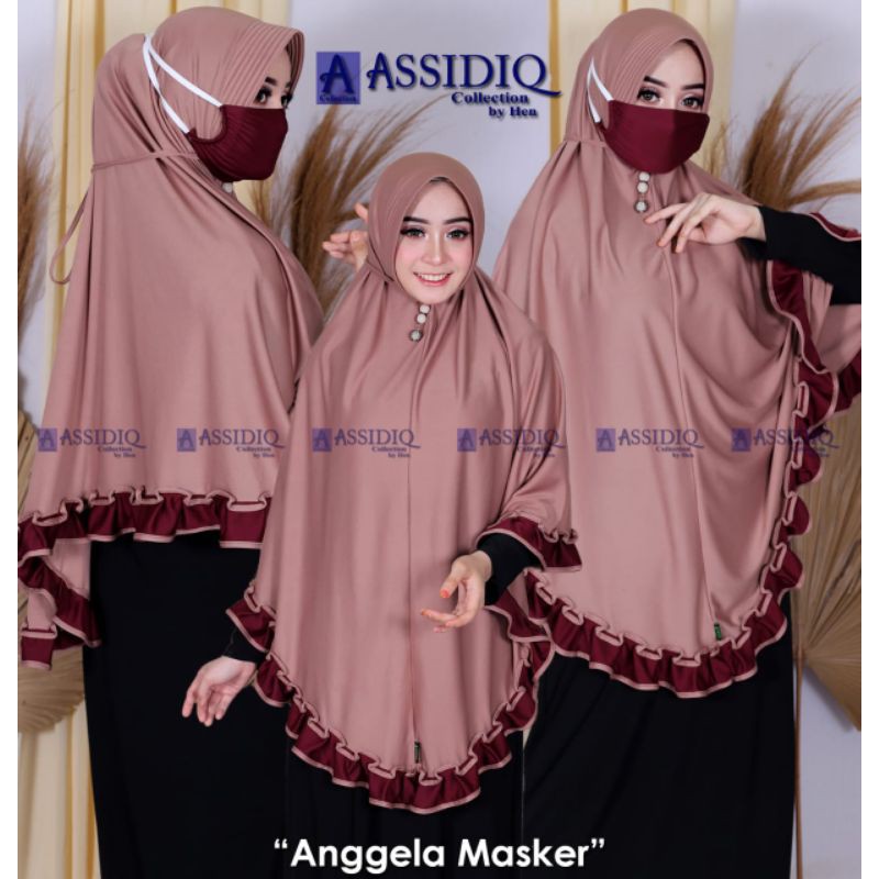 JILBAB JUMBO/JILBAB INSTAN ORIGINAL ASSIDIQ ANGGELA / HIJAB JUMBO MURAH / HIJAB FREE MASKER