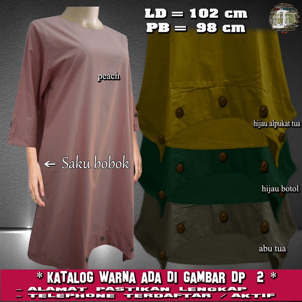 Baju Atasan Wanita / Tunik Batok Bawah Variasi  FULL KATUN ADEM