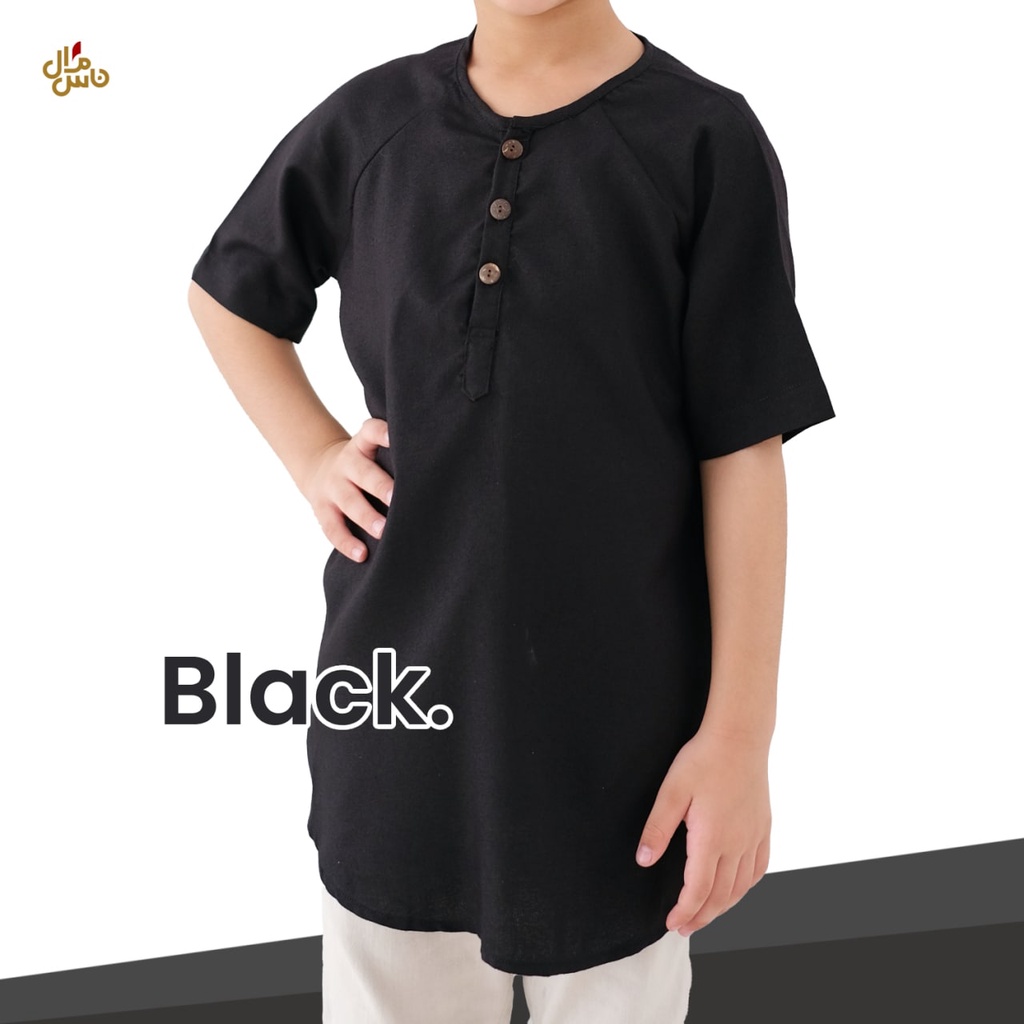 Baju Koko Anak Gamis Anak Laki-Laki Lengan Pendek Katun Madina Model Hasan