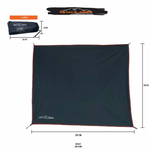 Footprint Tenda Multifungsi Dhaulagiri 2x2 meter - Flysheet Dhaulagiri