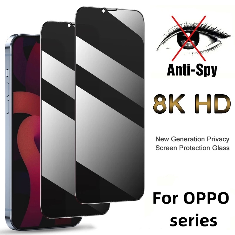 Pelindung Layar Tempered Glass HD Anti Spy Untuk OPPO A57 A59 A73 A83 ACE A11X A8 A32 A9 A55 R9 R9S R15 R11 A5 A36 Reno 4SE 5 6 7SE 7 K9 Pro R9 Plus R9S