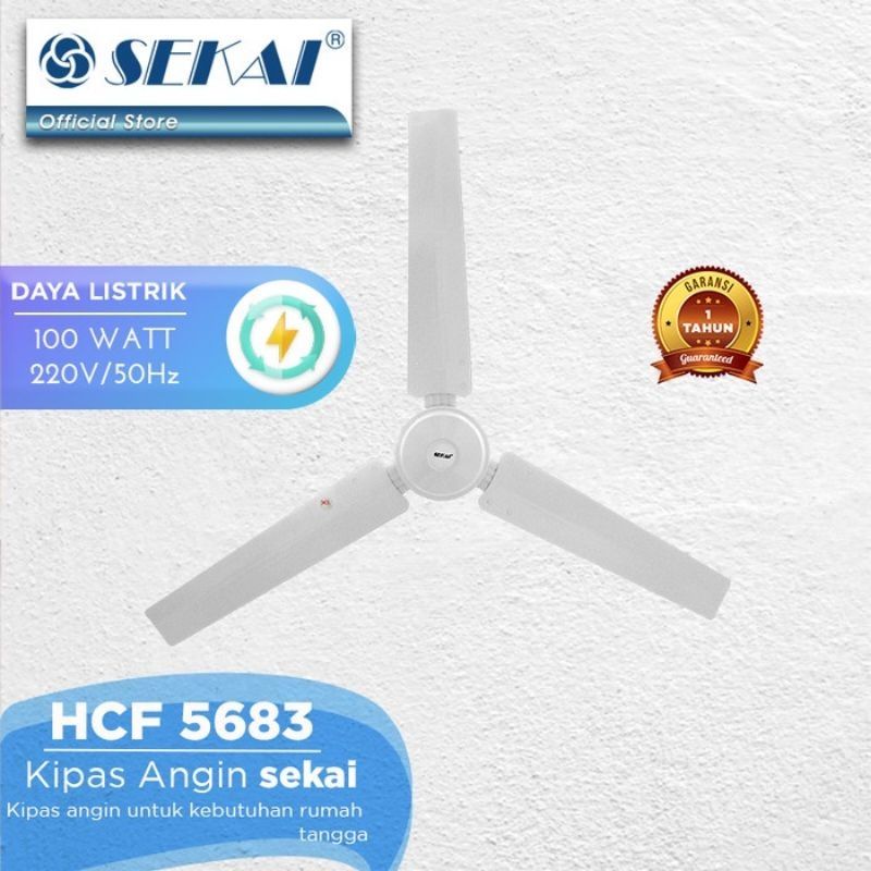 Ceiling Fan / Kipas Gantung Langit-Langit Sekai 56&quot; HCF-5683