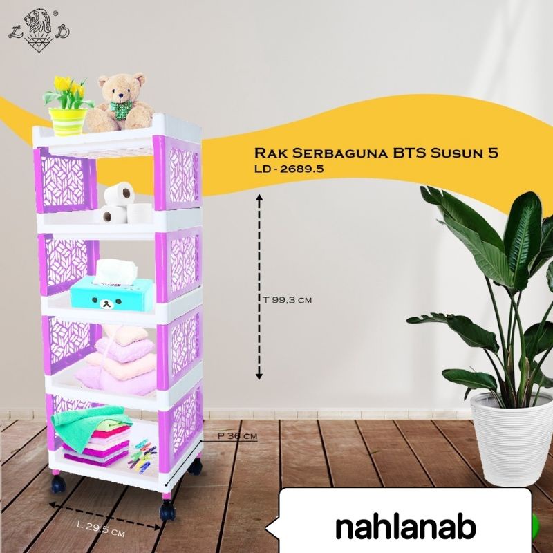 PRELOVED RAK PUTIH BTS PLASTIK / SERBAGUNA / RAK SUSUN / RAK BUKU / RAK DAPUR / RAK BUMBU SUSUN 5 & 
