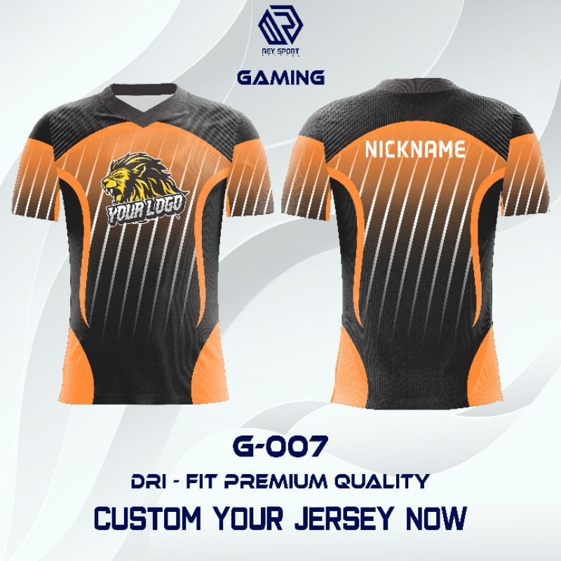 Jual Baju Kaos Jersey Gaming Esport G Custom Free Desain Nickname Logo Sponsor Shopee