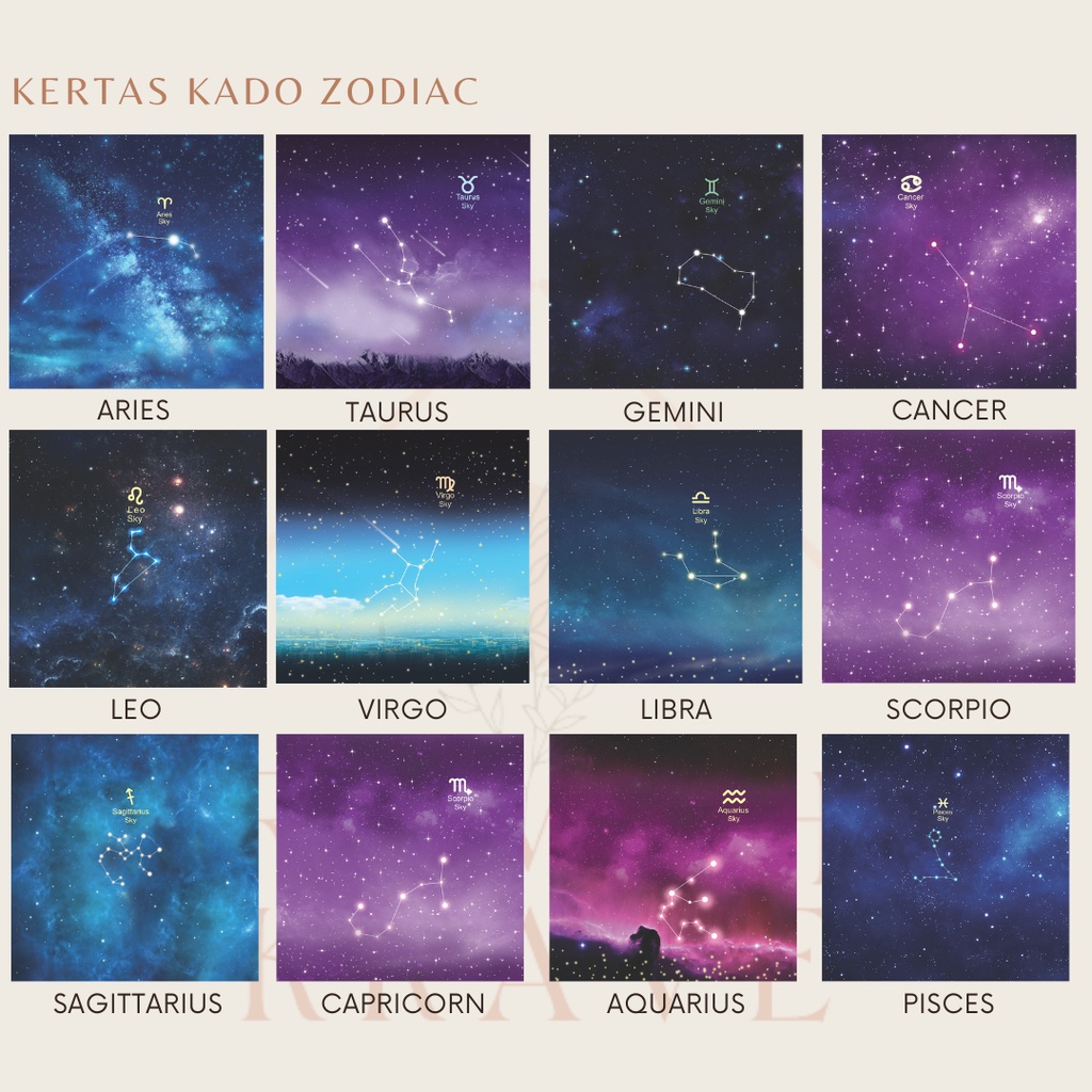 

RUMAH KRAVE - Kertas Kado Zodiac Astrologi Bintang Wrapping Paper