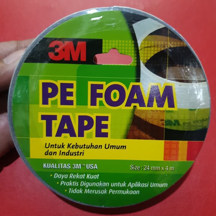 DOUBLE TAPE BUSA 3M Pe Foam Tape 24mm x 4M ORIGINAL 3 M