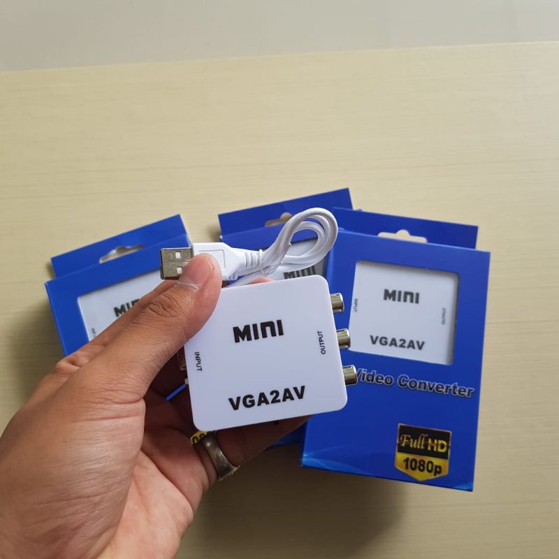 Pengubah Vga ke Rca Av Konektor Vga to Av RCA Converter Vga to RCA