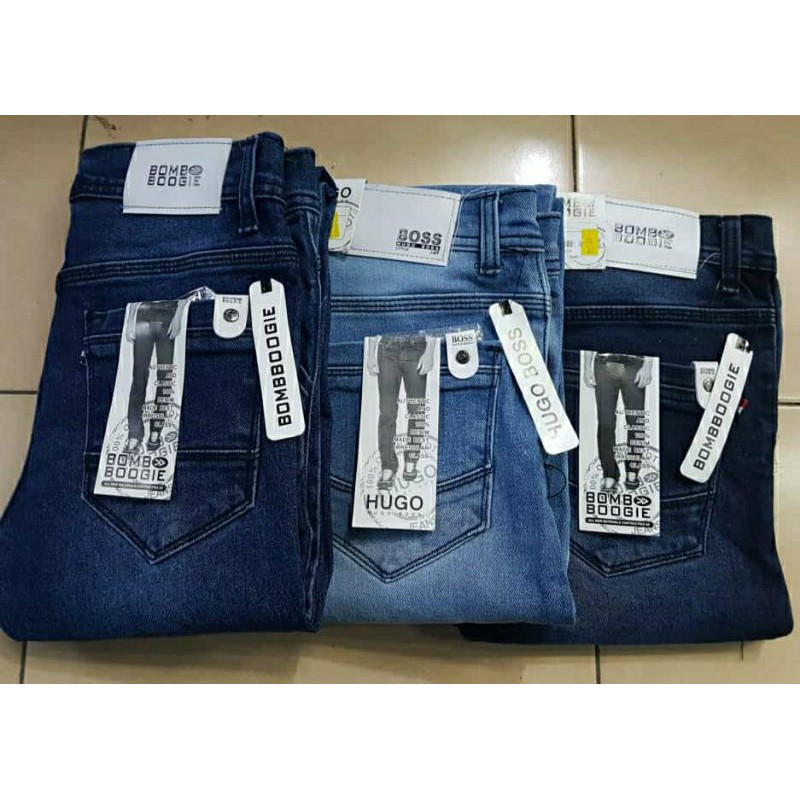 Celana panjang jeans stret cowok pria dewasa/slimfit/pensil