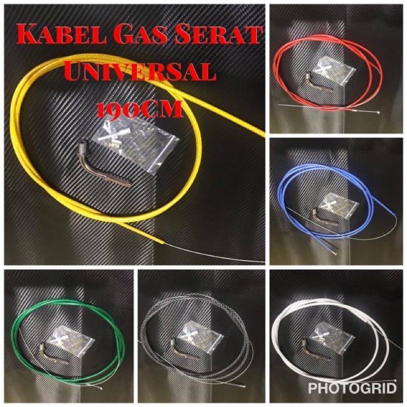 PROMO Kabel gas serat matic thailand plus L gas cnc KABEL GAS SERAT CARBON PANJANG 210CM TERMURAH