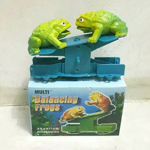 Hiasan Aquarium BALANCING Frog Aksesoris Pajangan Ornamen Akuarium