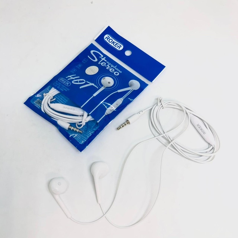 PROMO HANDSFRE ROKER HOT RK61K STEREO EARPHONE ORIGINAL BY ROKER INDONESIA