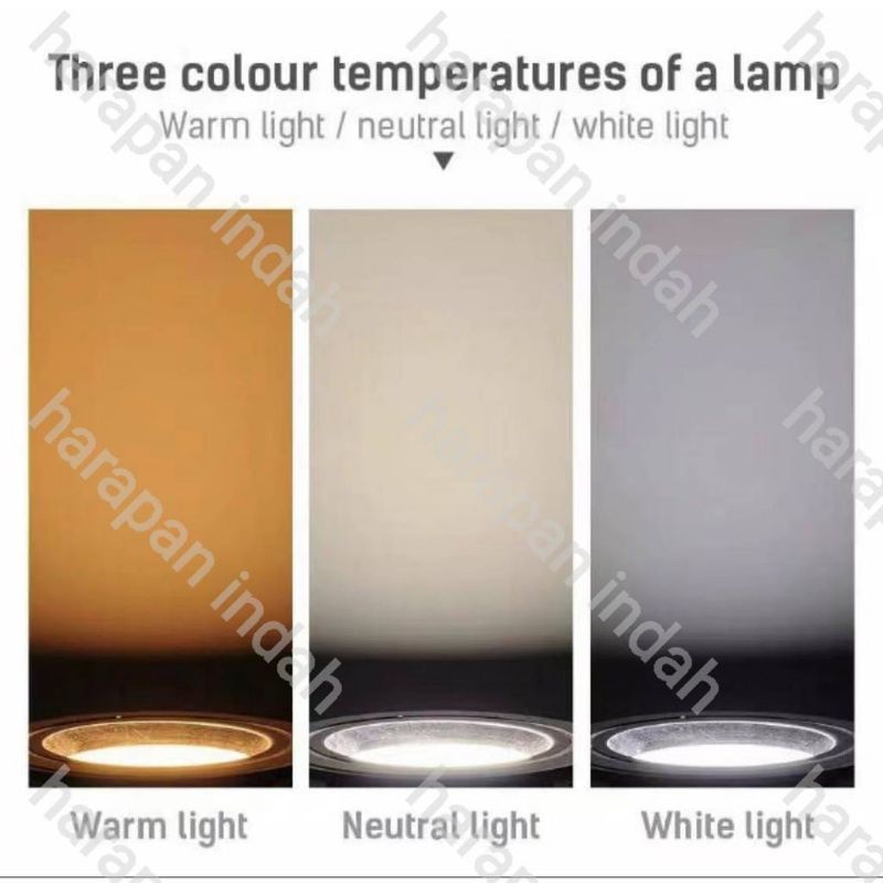 LAMPU DOWNLIGHT LED 3 WARNA 5WATT FULL/ PANEL LED/ LAMPU