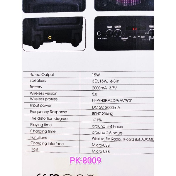 Speaker Koper PK-8009 Returan(NyaLa) Retak Casing 8inch