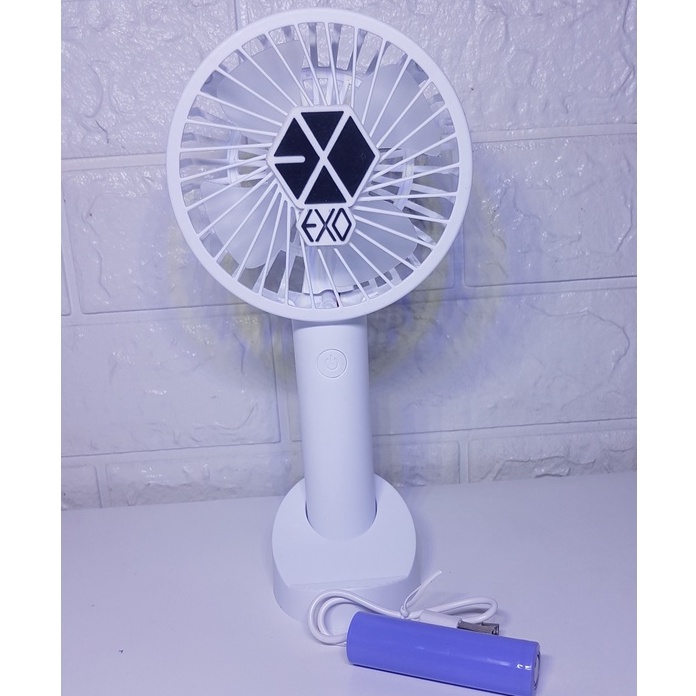 EXO KIPAS ANGIN MINI PORTABLE CAS USB / HANDY FAN KPOP