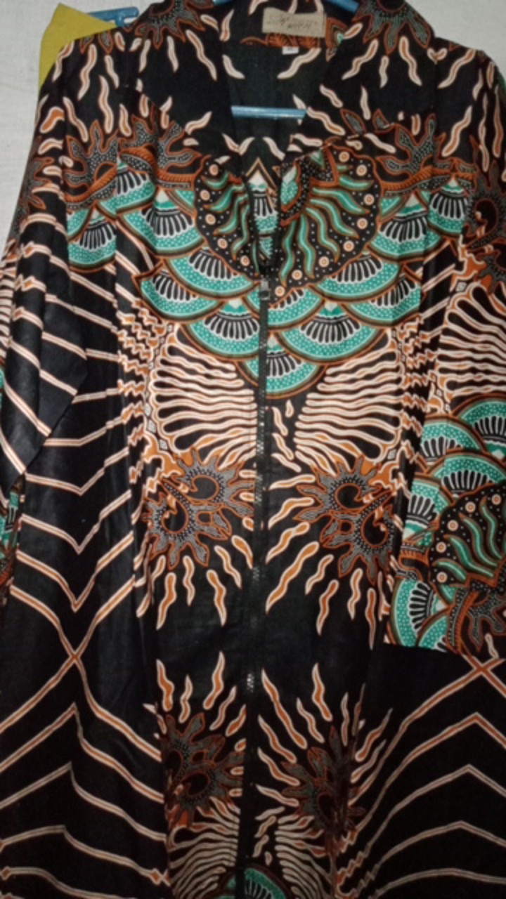 [promo 8.8] Atasan Tunik Batik Zipper 19 | Bunga Cantik Pakaian Fashion Wanita M L Xl