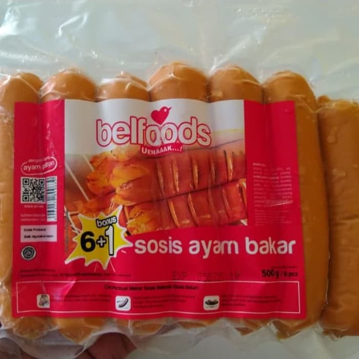 

BELFOODS Sosis Ayam Bakar Besar isi 7 pcs 500gram
