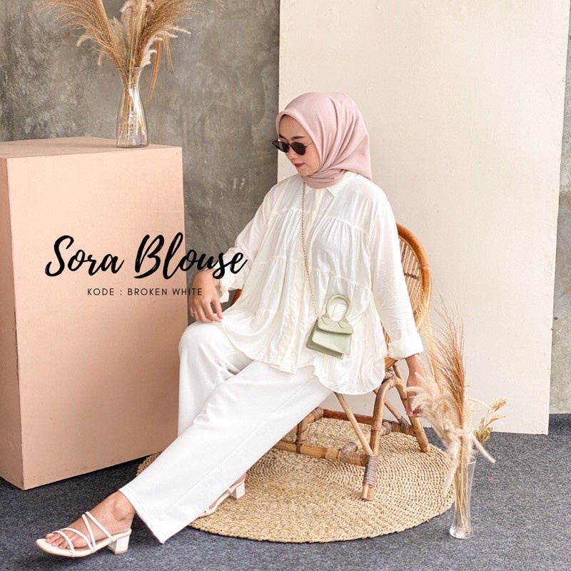 RAYANA BLOUSE / SORA BLOUSE RAYON KATUN PREMIUM ATASAN BLOUSE WANITA OVERSIZE-2
