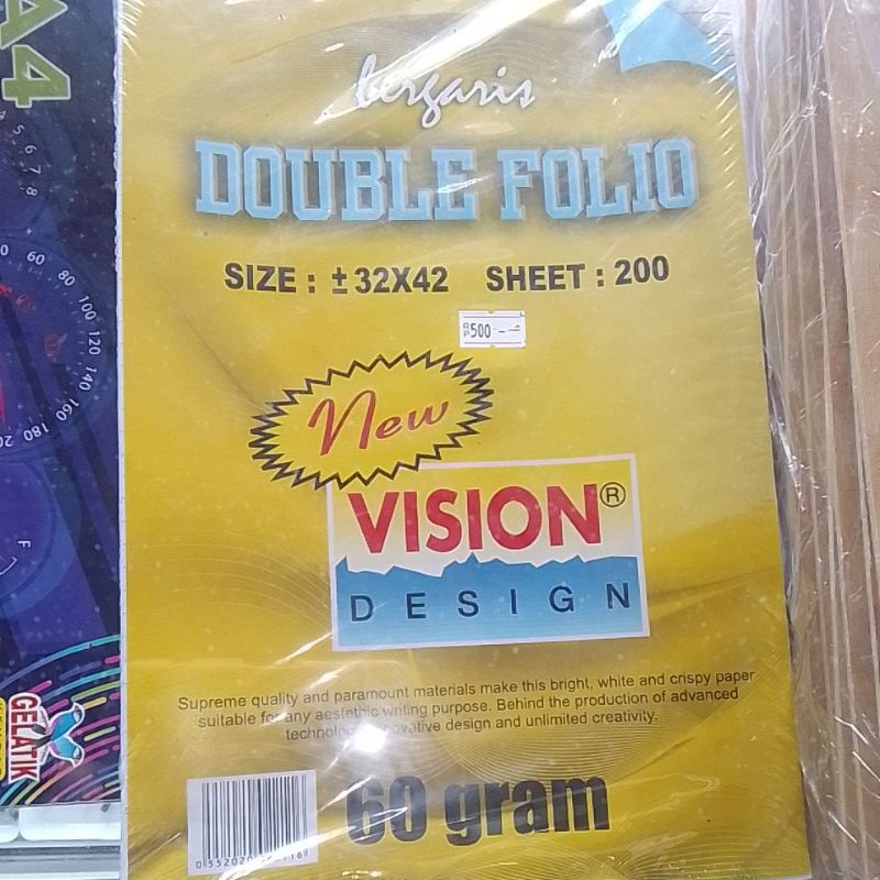 

kertas bergaris double folio