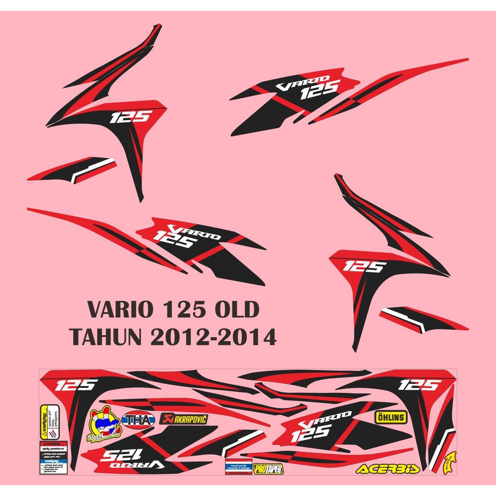 Jual STIKER STRIPING DECAL VARIO 125 OLD CUTTING | Shopee Indonesia