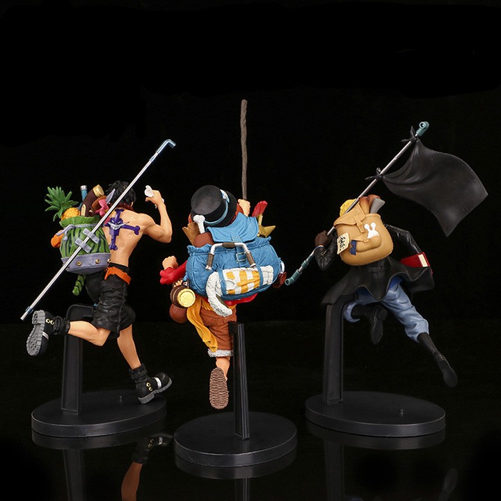 Set Action Figure One Piece Tiga Saudara Luffy Ace Sabo