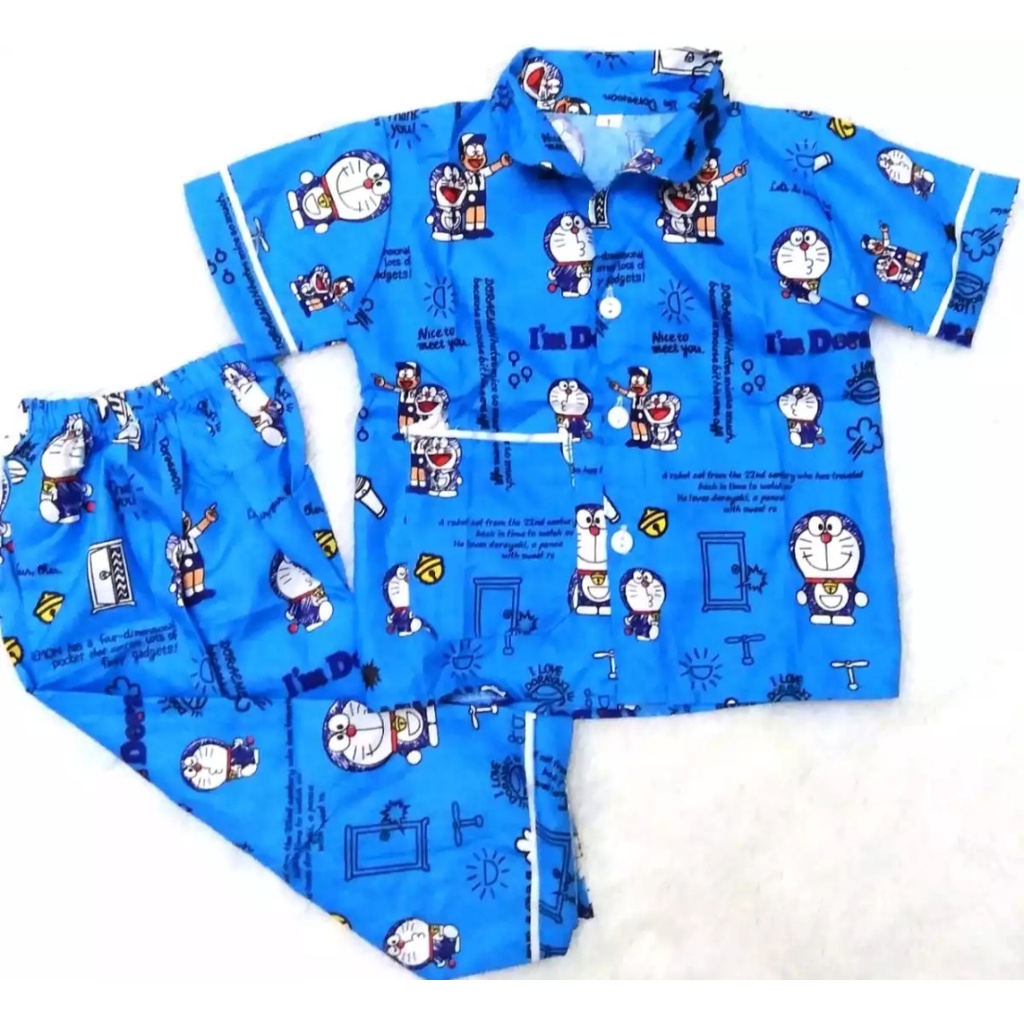 PIYAMA ANAK REMAJA BAJU TIDUR GAMBAR MOTIF KARTUN DORAEMON UMUR BAYI 1 BULAN - REMAJA 16 TAHUN