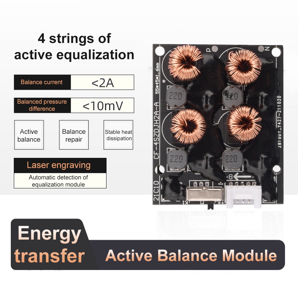 2a 4s / 8s Papan Transfer Keseimbangan Energi Baterai Li