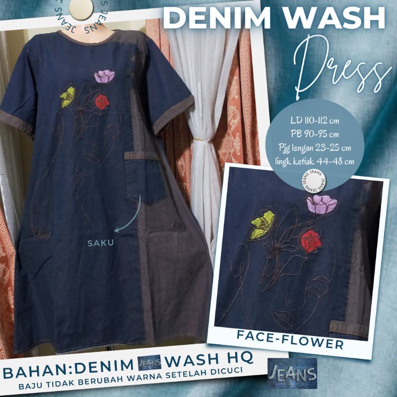 Dress denim //Daster Denim wash //Daster Jeans //Dress Jeans denim