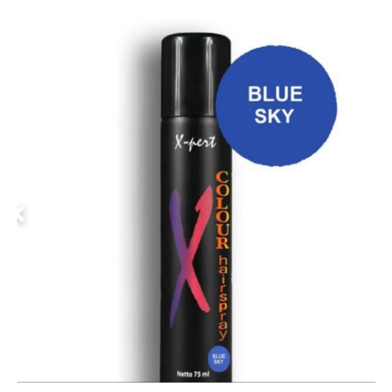 Xpert hairspray BLUE SKY pewarna rambut non permanen hair spray expert hair color
