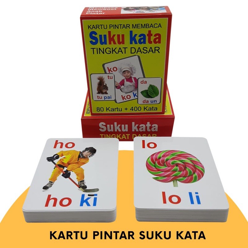 KARTU PINTAR / FLASHCARD SUKU KATA TINGKAT DASAR DAN TINGKAT MAHIR