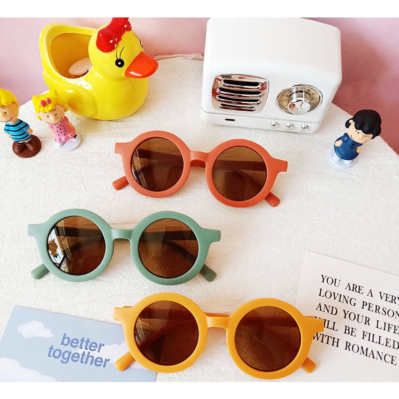 ✅ COD KUMA Kacamata Hitam Kacamata Bingkai Bulat Anti Ultraviolet Untu Anak/Laki-Laki/Perempuan/Bayi