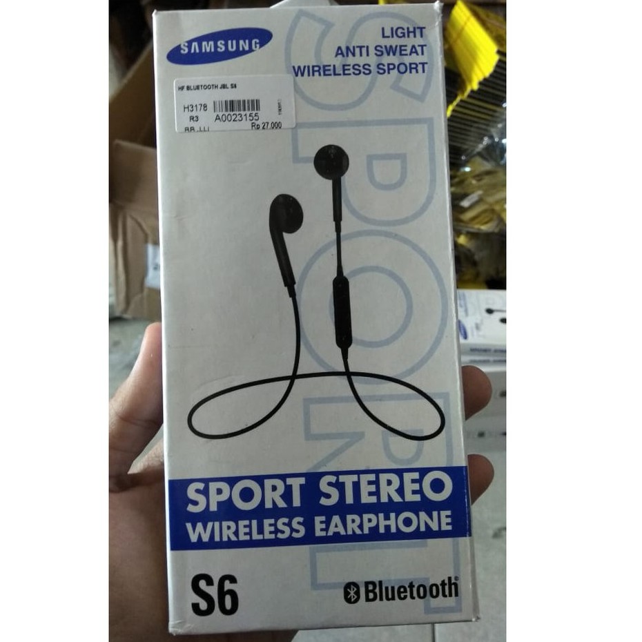 HEADSET EARPHONE BLUETOOTH SPORT S6