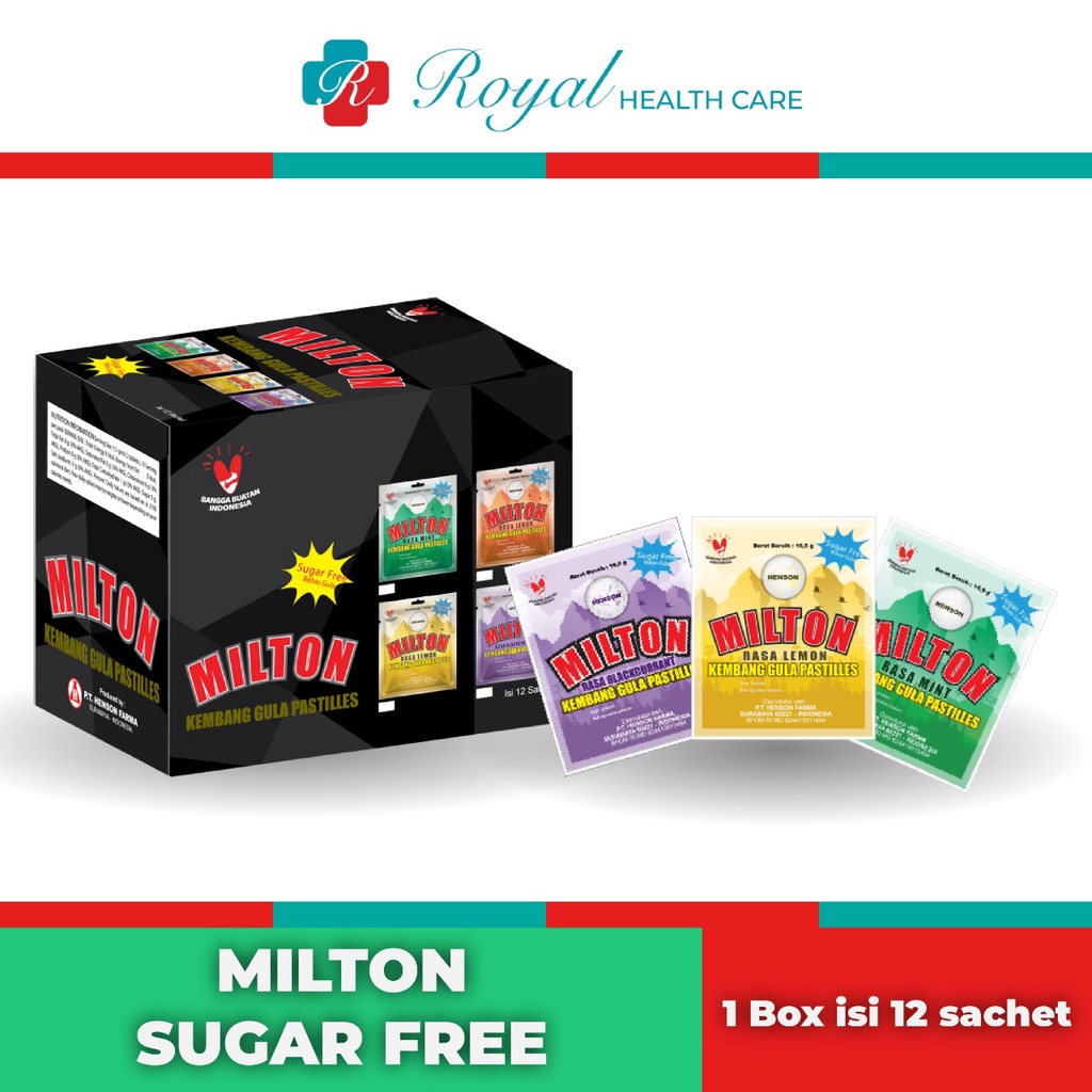 MILTON PASTILLES Sachet Sugar Free 16,5gr