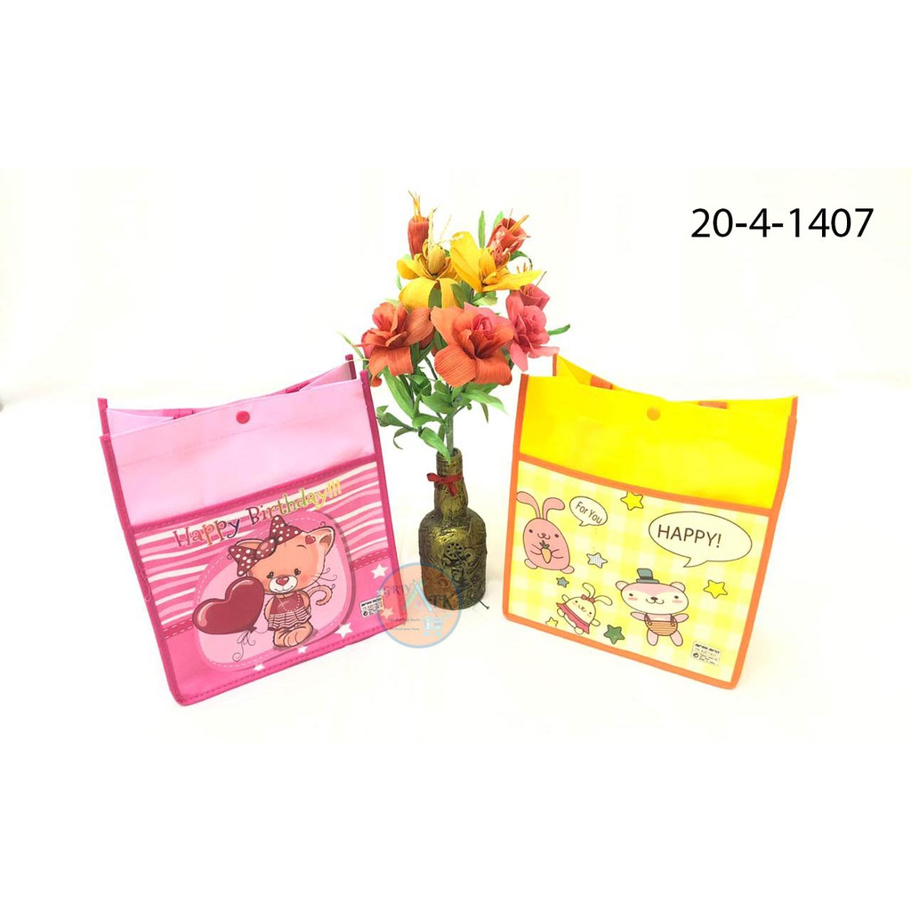 

Tas Kertas Paper Bag Shopping bag Happy Birthday Motif Karakter Anak Lucu dan Unik