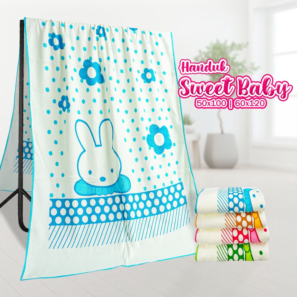 HANDUK SWEET BABY 50x100 cm / HANDUK ANAK / HANDUK BABY MICROFIBER