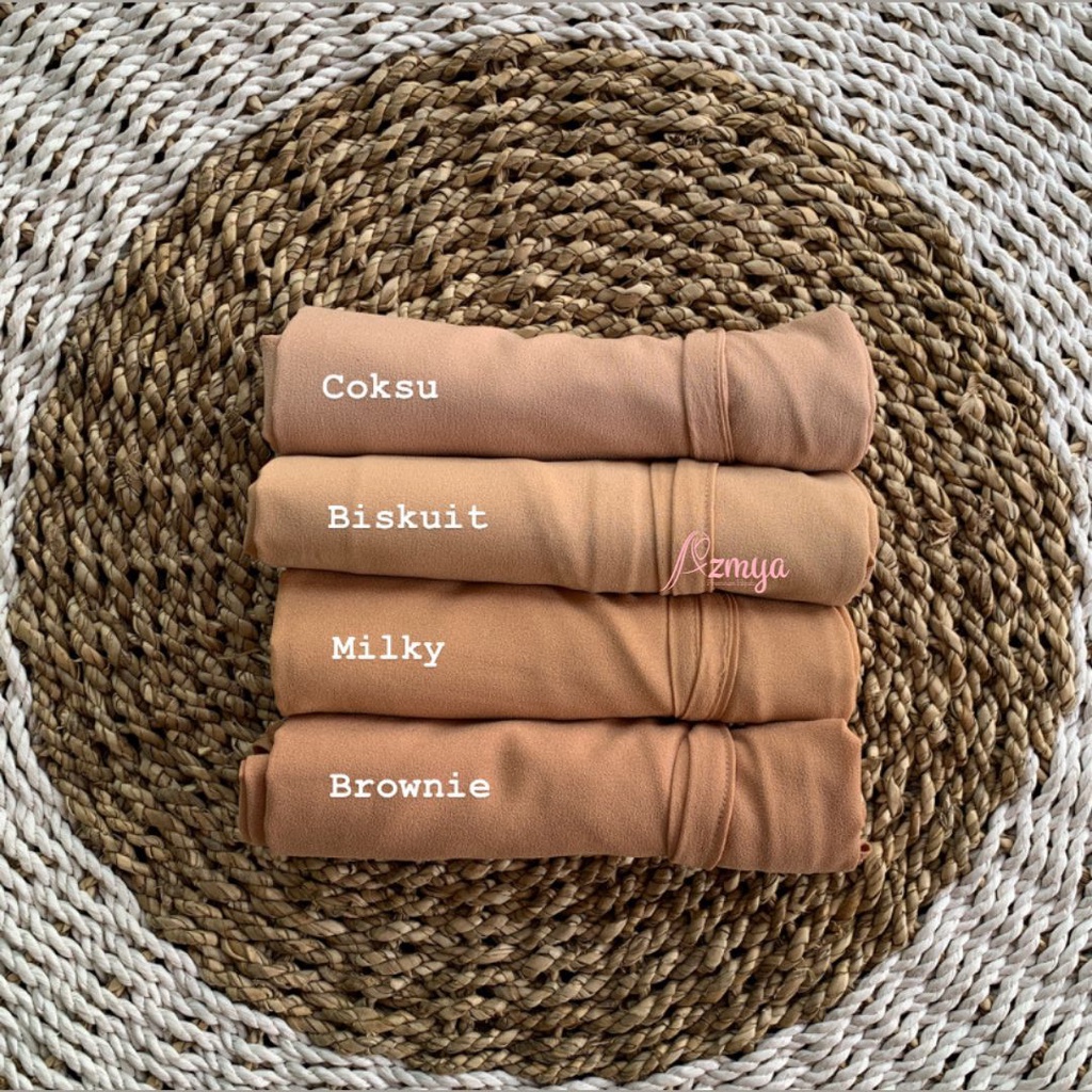 BERGO PLISKET LIDI PREMIUM Jilbab Instan tali Non tali Bahan Ceruty Jahit tepi-Tali kosong 3