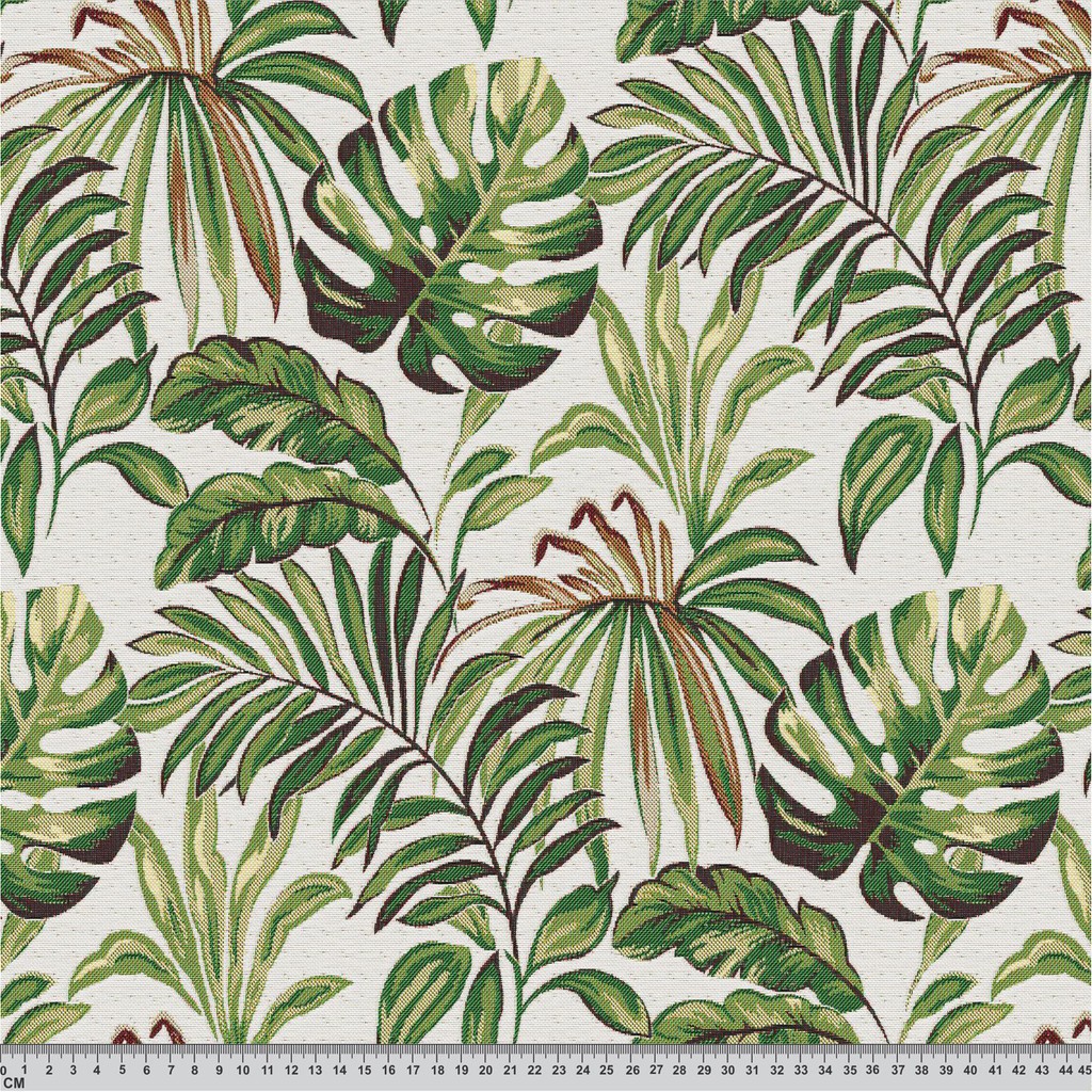 RB TROPICAL COLLECTION: KAIN SOFA HIKARON - KANVAS MOTIF DAUN - KAIN PEMBUNGKUS