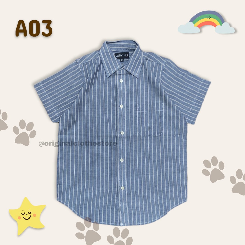 Kemeja Anak Laki Laki Lengan Panjang / Pendek Ralph Lauren / Mervino Original 100% Murah (Gratis Ongkir + Gratis Hadiah)