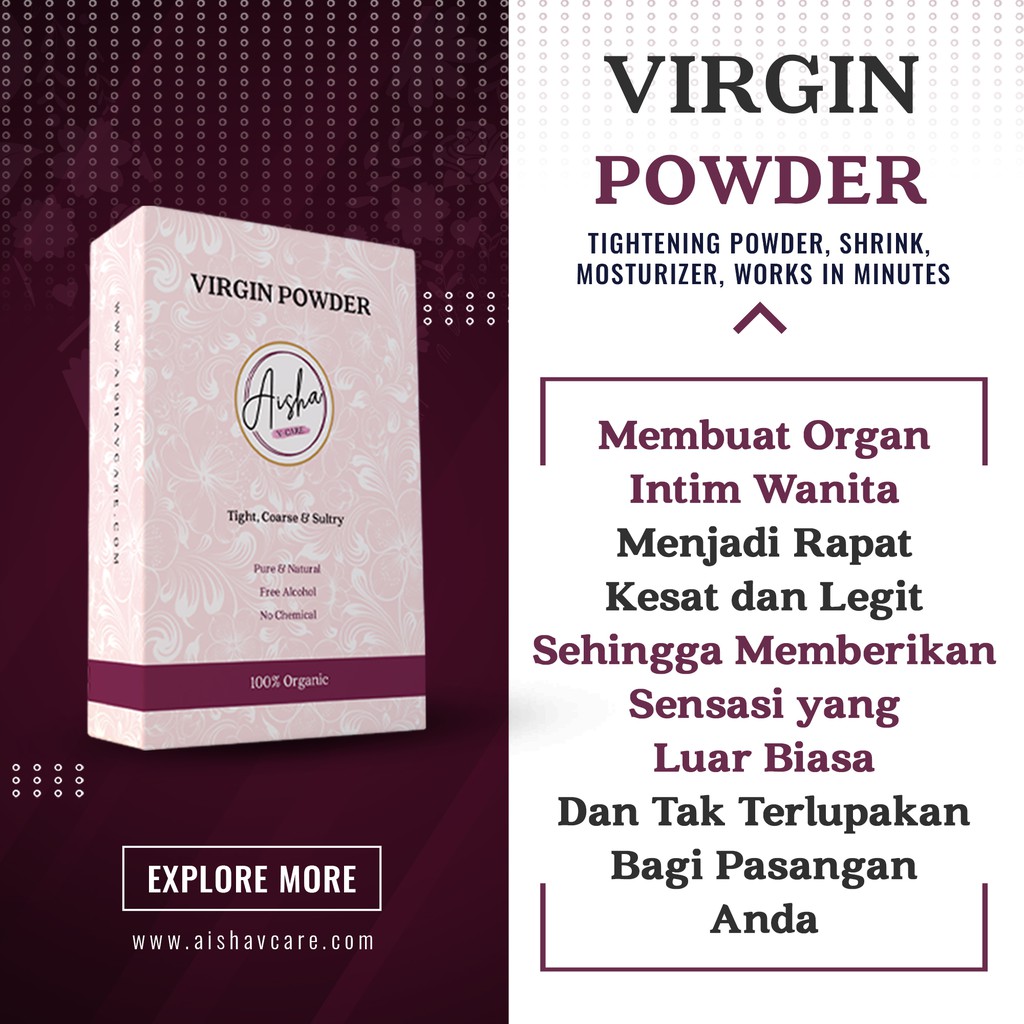 AISHAVCARE SACHET VIRGIN POWDER | PERAWATAN KEWANITAAN HERBAL | MISS V RAPAT DAN KESAT