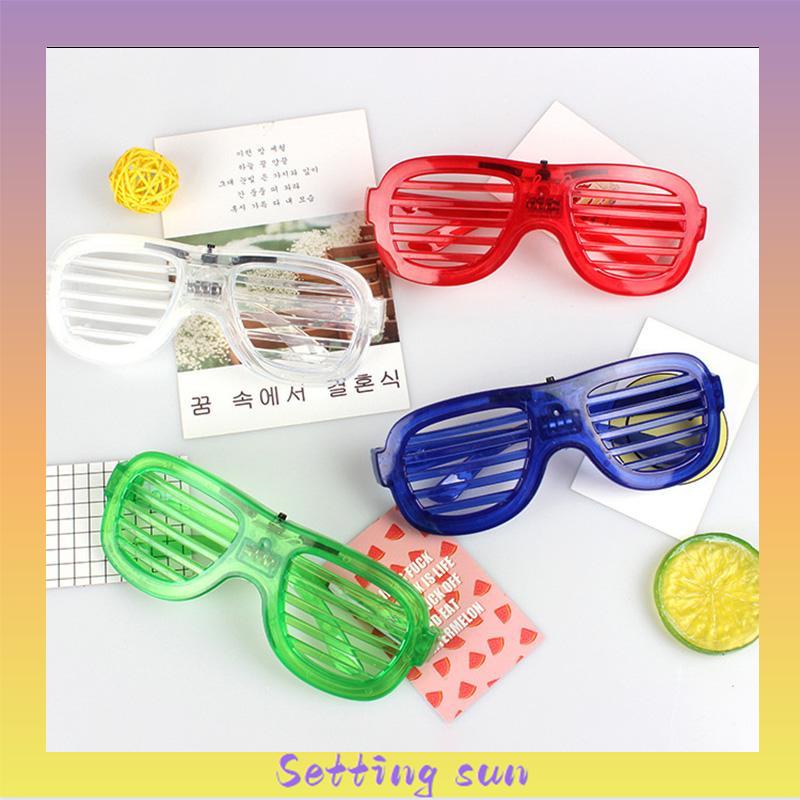 LED Kacamata Nyala Malam Colorful Eyeglass Aksesoris Fashion TN