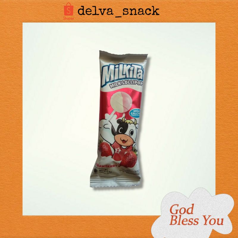 

Permen Loli Milkita Strawberry (Milk Lollipop)