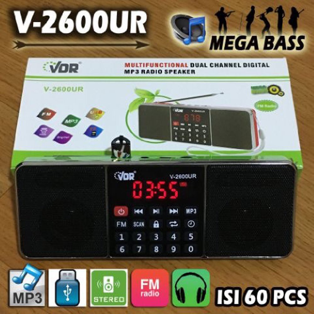 Unik Speaker VDR V 2600UR tombol repeat  Diskon