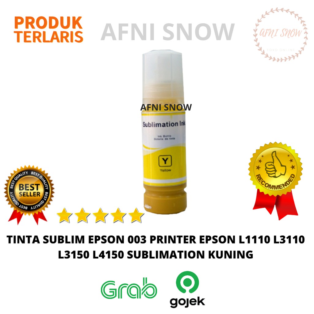 Tinta Sublim Epson 003 Sublimation Ink Sublime L1110 L3110 L4150 L3150 - Yellow - Kuning