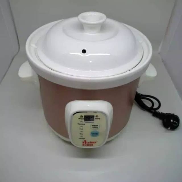 KH SC0098 2L 220w DIGITAL Slow Cooker Keramik Pemasak Pelan 5 Mode