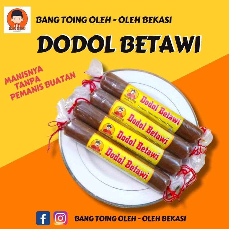 

1 KG Dodol Betawi Original / Dodol Ketan Putih Bang Toing / Dodol Betawi