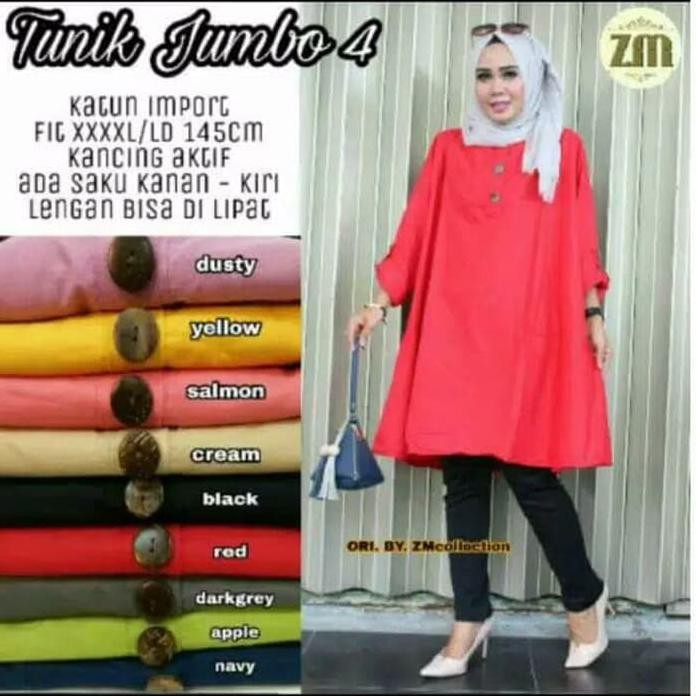 CANTIK OP098 TUNIK JUMBO TUNIC JUMBO 4 LD 140 BAGUS